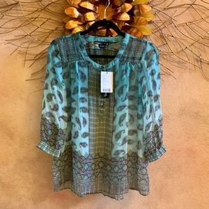 NWT Gypsy blouse, sz S, NWT, Anthropologie, Sheer